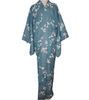 Vintage Traditional komon Kimono - Blue with floral design - Pac West Kimono