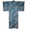 Vintage Traditional komon Kimono - Blue with floral design - Pac West Kimono