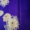 Vintage Traditional komon Kimono - deep purple chrysanthemum design - Pac West Kimono