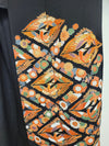 Vintage Traditional Tomesode Kimono - Black with orange birds and flowers - Pac West Kimono