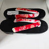 Women's Wooden Geta Sandals - floral print - Pac West Kimono