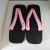 Women's Wooden Geta Sandals - Pink thong size 8 - 9 - Pac West Kimono