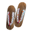 Women's Wooden Geta Sandals - white - Pac West Kimono