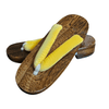 Women's Wooden Geta Sandals - yellow - Pac West Kimono