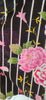 Women's Yukata - Black with white stripes and flowers - Pac West Kimono