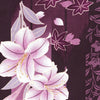 Women's Yukata - dark purple with lilies - Pac West Kimono