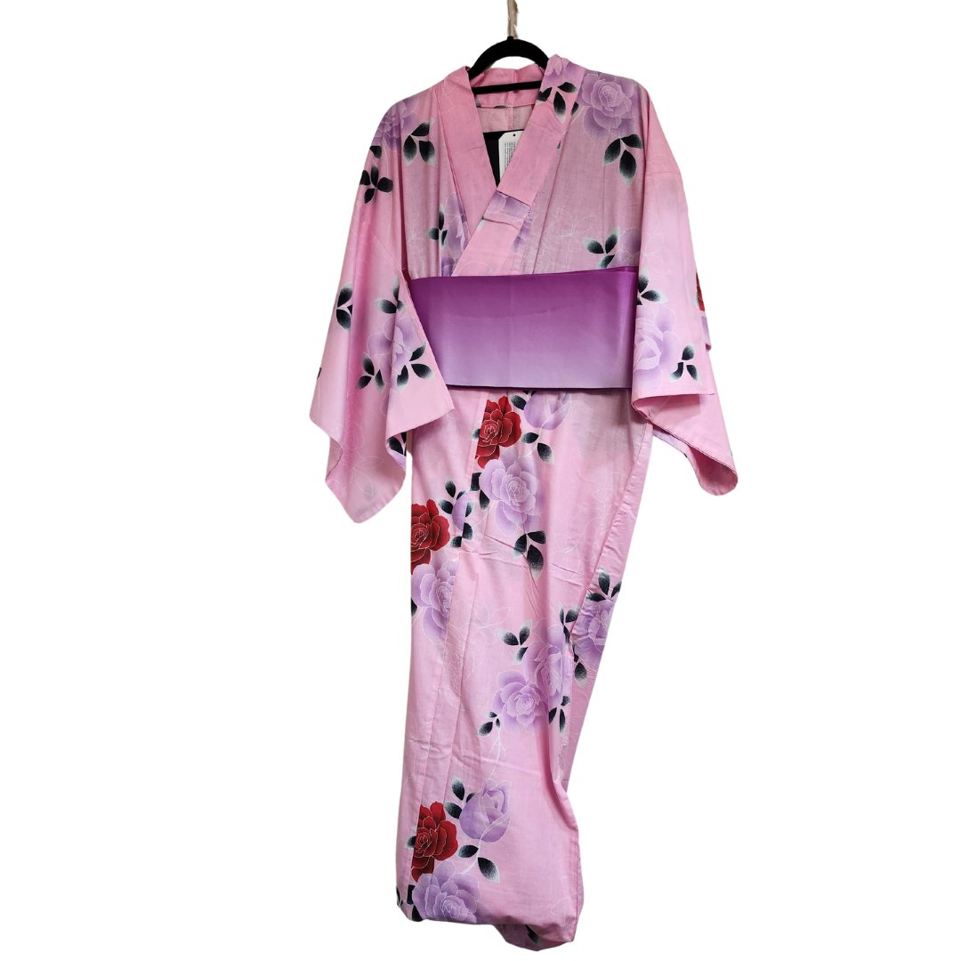 Women's Yukata - pink roses | Pac West Kimono