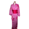 Women's Yukata - pink with origami crane and red/yellow flower print. - Pac West Kimono