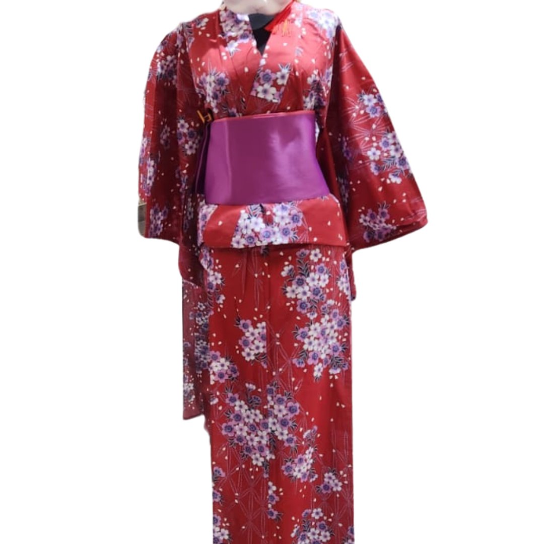 Women's Yukata - Red cherry blossom | Pac West Kimono