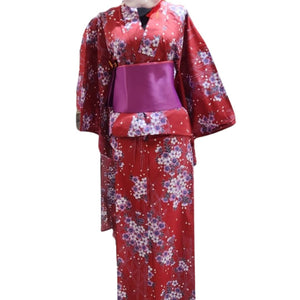 Women's Yukata - Red cherry blossom - Pac West Kimono