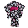 Yukata Girls Black Floral - Pac West Kimono