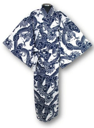 Yukata Mens Cotton - Dragons - Pac West Kimono