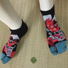 2 Toe Tabi Socks - Koi Carp and Mount Fuji - Pac West Kimono