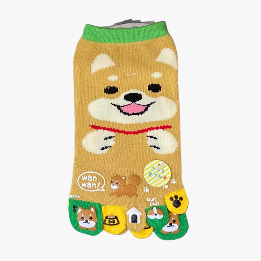 5 Toe Socks - cute Shiba Inu– Pac West Kimono