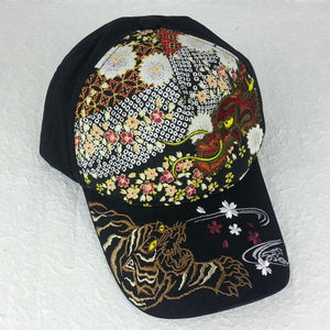 Embroidered Baseball Hat - Dragon and Tiger - Pac West Kimono