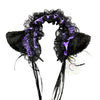 Cat ear headband - Black and purple - Pac West Kimono
