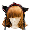 Cat ear headband - Black and red - Pac West Kimono