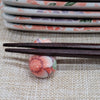 Ceremic Chopstick Rest - Kimono Yuzen Design Pink Sakura - Pac West Kimono