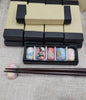 Ceremic Chopstick Rest Set of 5 in a Box - Kimono Yuzen design - Pac West Kimono
