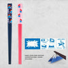 Chopsticks Set of 2 pairs, Mt.Fuji design with origami chopstick rests - Pac West Kimono