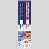 Chopsticks Set of 2 pairs, Mt.Fuji design with origami chopstick rests - Pac West Kimono