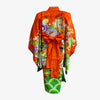 Girls Authentic Vintage Kimono - Orange and lime green - Pac West Kimono