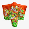Girls Authentic Vintage Kimono - Orange and lime green - Pac West Kimono