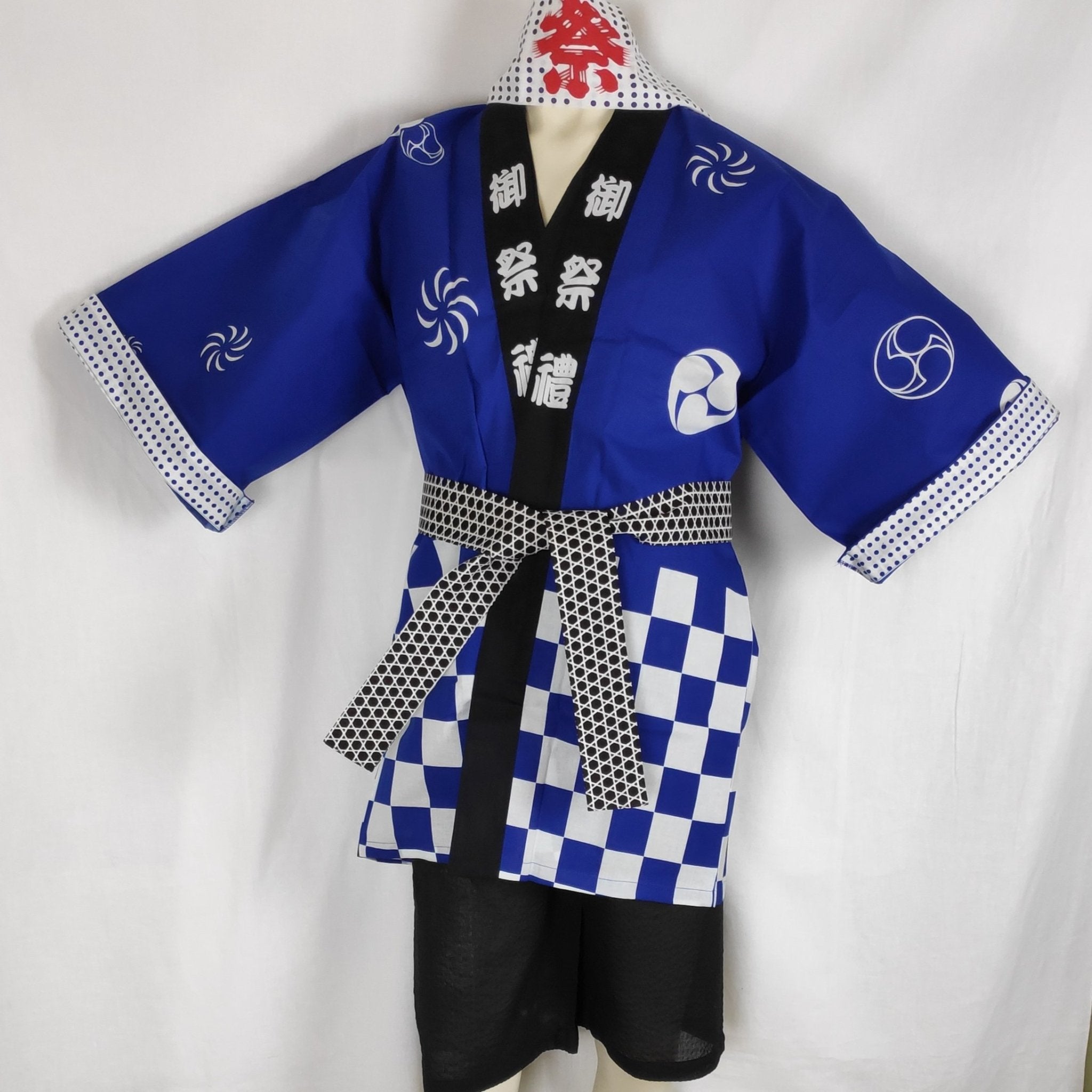 Happi. Tokyo Black 01 Denim Japan Traditional Kimono Coat