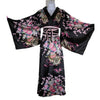 Satin Kimono Dress - Black - Pac West Kimono