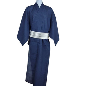 Mens Cotton Yukata - Navy - Pac West Kimono