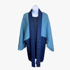 Mens Reversible Vintage Haori Coat - Blue with waterfall and river design - Pac West Kimono