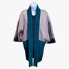Mens Reversible Vintage Haori Coat - Teal and brown with eagle design - Pac West Kimono