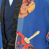 Mens traditional Japaenese reversible Hanten coat - Summo, tiger and dragon print - Pac West Kimono