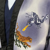 Mens traditional Japaenese reversible Hanten coat - Summo, tiger and dragon print - Pac West Kimono