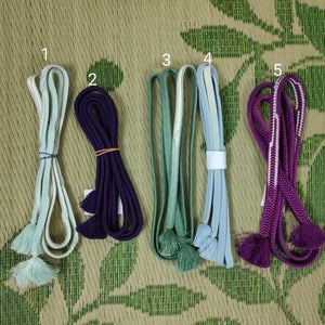 Obi Jime. Blue, green, purple - Pac West Kimono