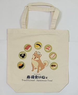 Tote bag - Shiba Inu and Sushi - Pac West Kimono