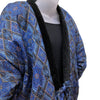 Traditional Japanese Hanten coat (unisex) - Fleece base layer with blue pattern - Pac West Kimono