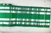 Vintage Nagoya Obi - Green with silver stripes - Pac West Kimono