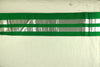 Vintage Nagoya Obi - Green with silver stripes - Pac West Kimono