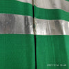 Vintage Nagoya Obi - Green with silver stripes - Pac West Kimono