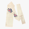 Vintage nagoya obi - Off-white with butterfly design - Pac West Kimono