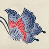 Vintage nagoya obi - Off-white with butterfly design - Pac West Kimono