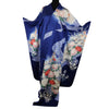 Vintage Traditional Furisode Kimono - Blue - Pac West Kimono