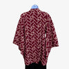 Vintage Traditional Haori Coat - Dark red tie-dye pattern - Pac West Kimono