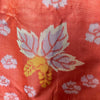 Vintage Traditional Haori Coat - Red with leaf pattern - Pac West Kimono
