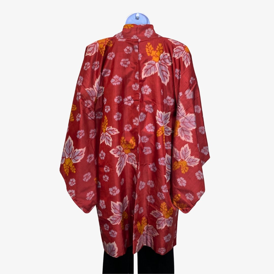 Red Haori Pattern Traditional Haori Jacket