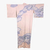 Vintage Traditional Homongi Kimono - Beige with lavender floral design - Pac West Kimono