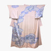 Vintage Traditional Homongi Kimono - Beige with lavender floral design - Pac West Kimono