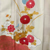 Vintage Traditional Homongi Kimono - Cream with gold accent floral design - Pac West Kimono
