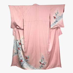 Vintage Traditional Homongi Kimono - Light pink with floral design - Pac West Kimono